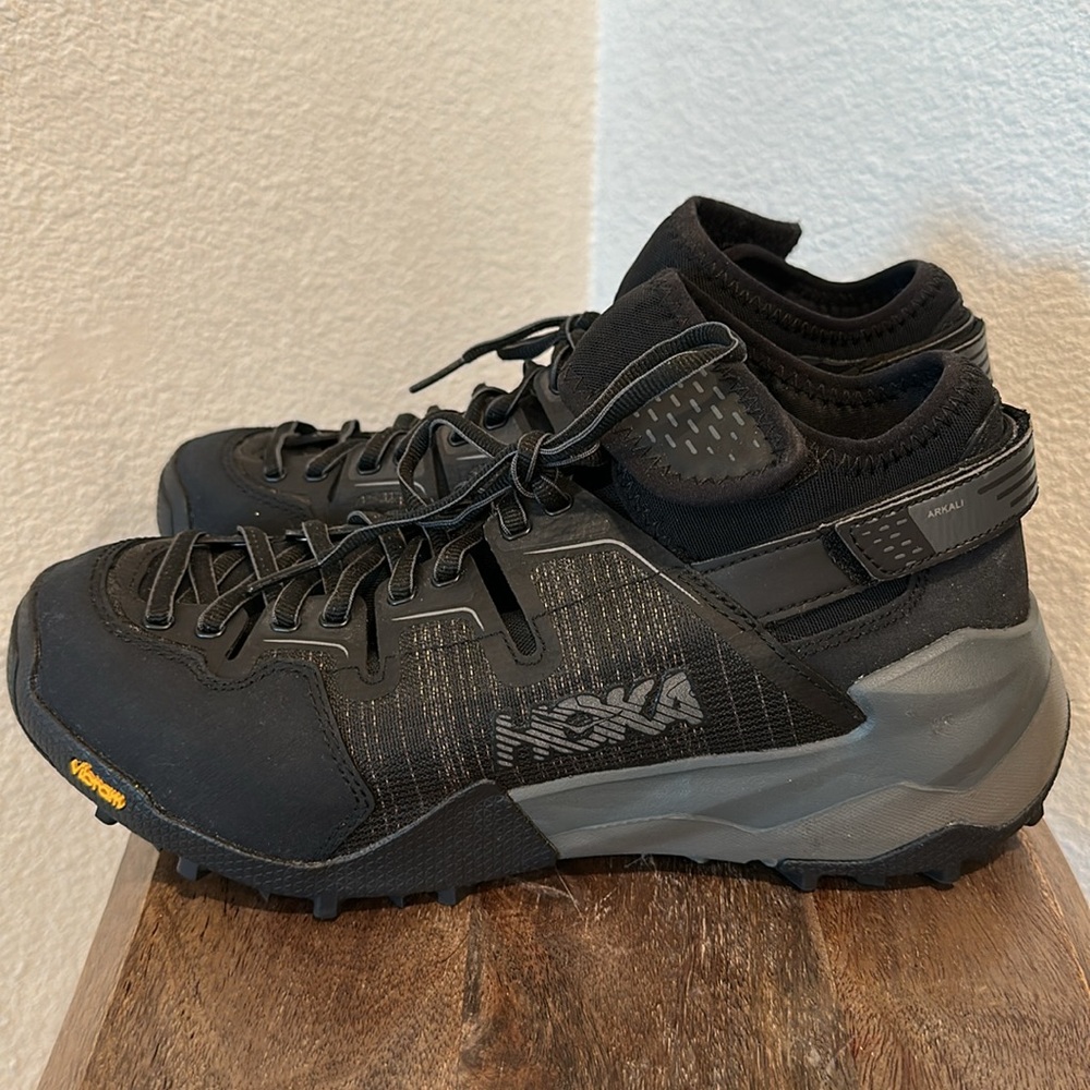Hoka Women's Black Athletic Trail Shoes with Vibram Outsole - Picture 4 of 13